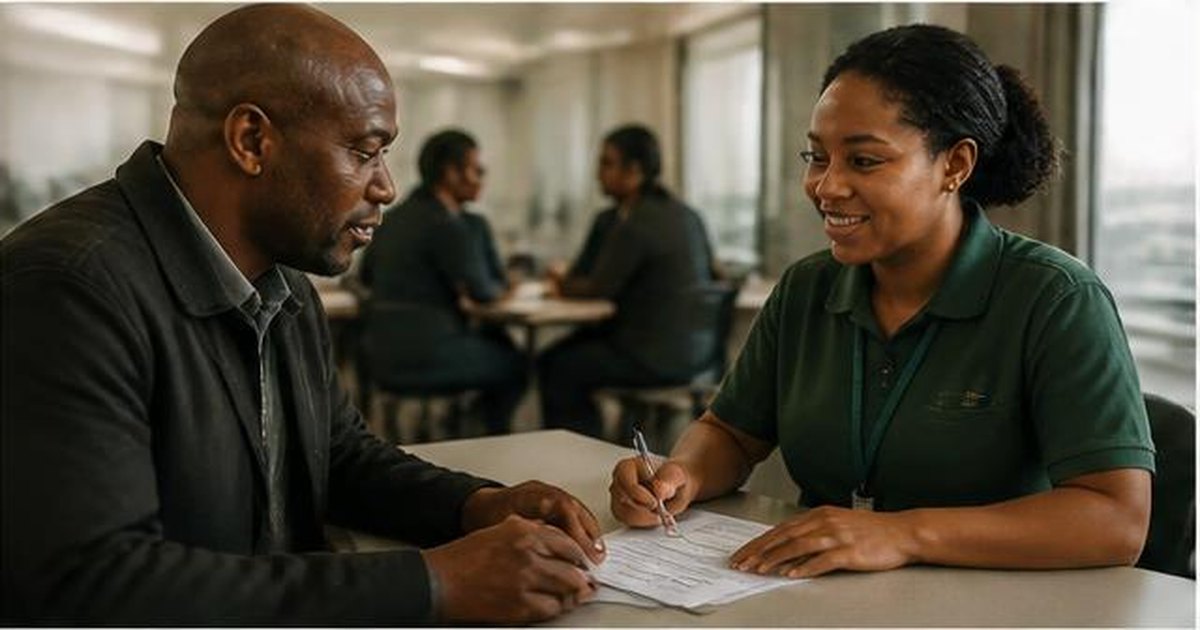 Illustration of preparing documents for a UIF unemployment claim